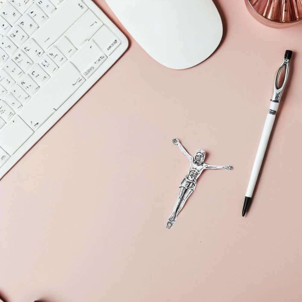 

Solid Men Crucifix Pendant 5.4cm Retro Alloy Cross Charm Classic Religious Jewelry DIY Necklace Accessory Crucifix Ornament