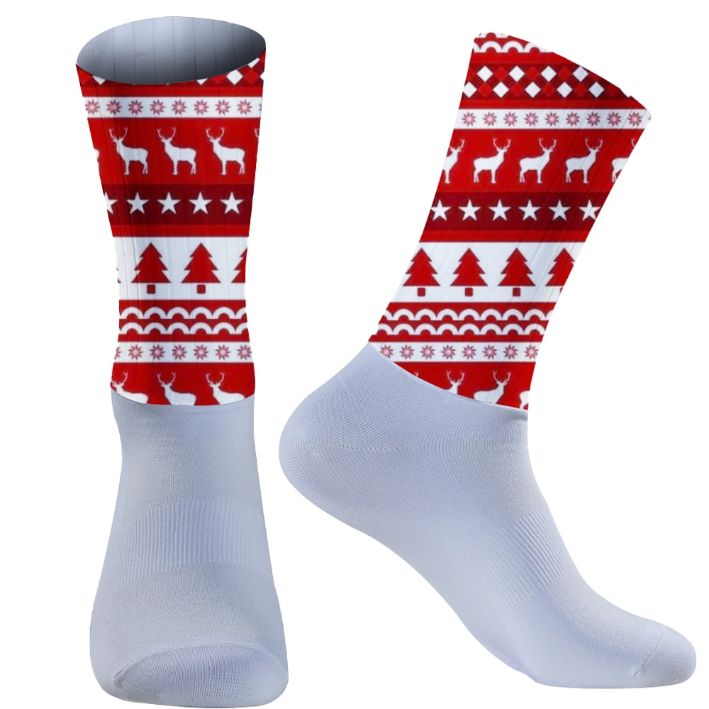 2024 New Christmas stocking Men Funny Happy Socks Hip Hop Male Boys Street Skateboard Sox Spring Autumn