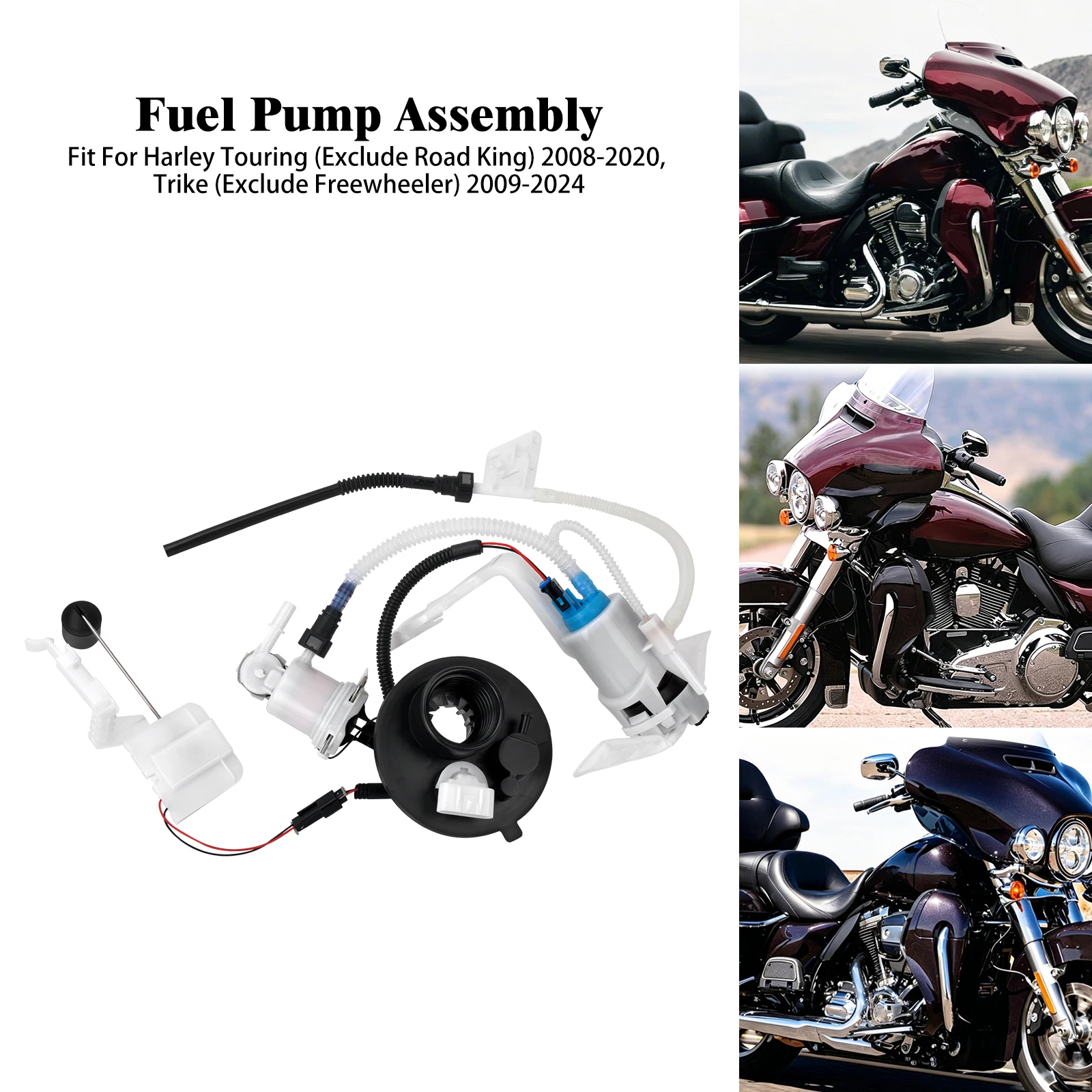 Motorcycle Fuel Pump Assembly For Harley Touring Electra Road Street Glide Ultra Limited Special FLTRX FLHT FLHX 2008-2020 Trike