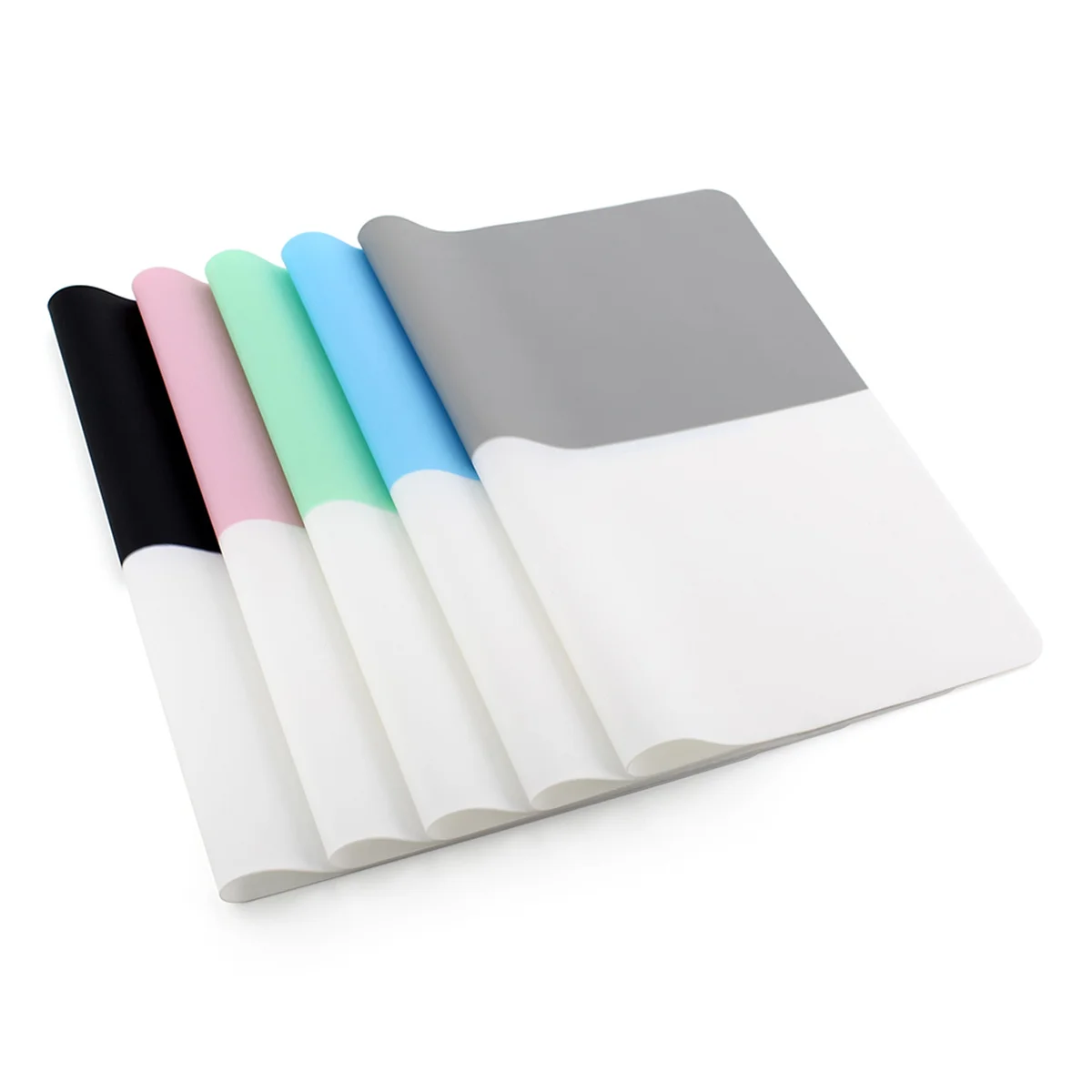 

Double Color Matching Silicone Drink Coaster 40X30Cm Thick Non-Slip Cup Mat For Home Bar Restaurant Decor Grey White