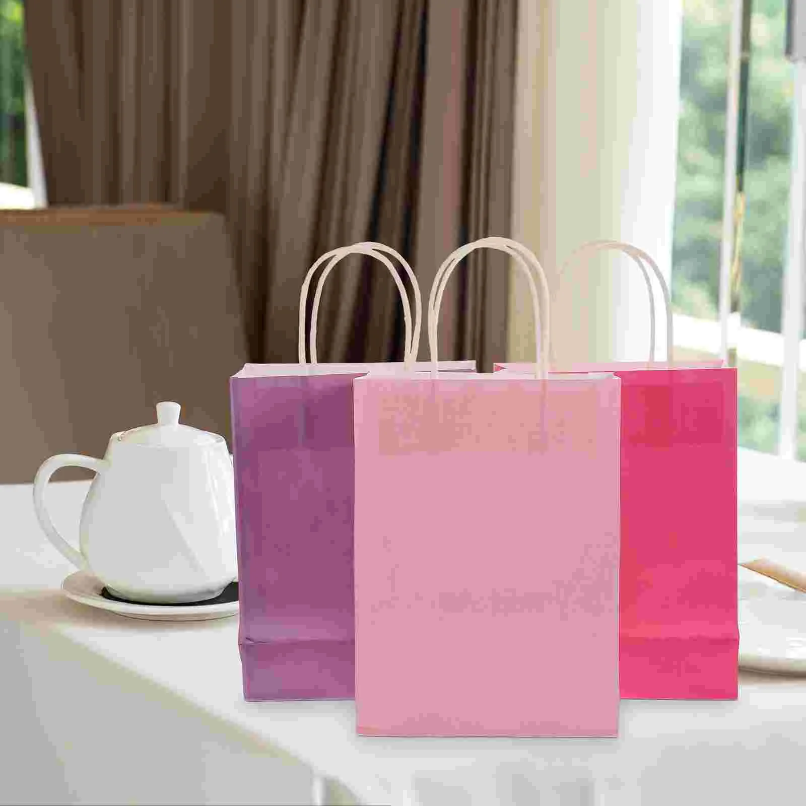 

12 Pcs Gift Bag with Handle Mini Bags Handles Small Size for Shop Paper Presents Wrapping