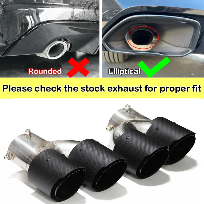 Auto Quad Uitlaat Tip Voor BMW G20 G21 M340i G42 M240i G23 M440i Dual M Prestaties Uitlaat Tip Uitlaatsysteem Nozzle Uitlaat