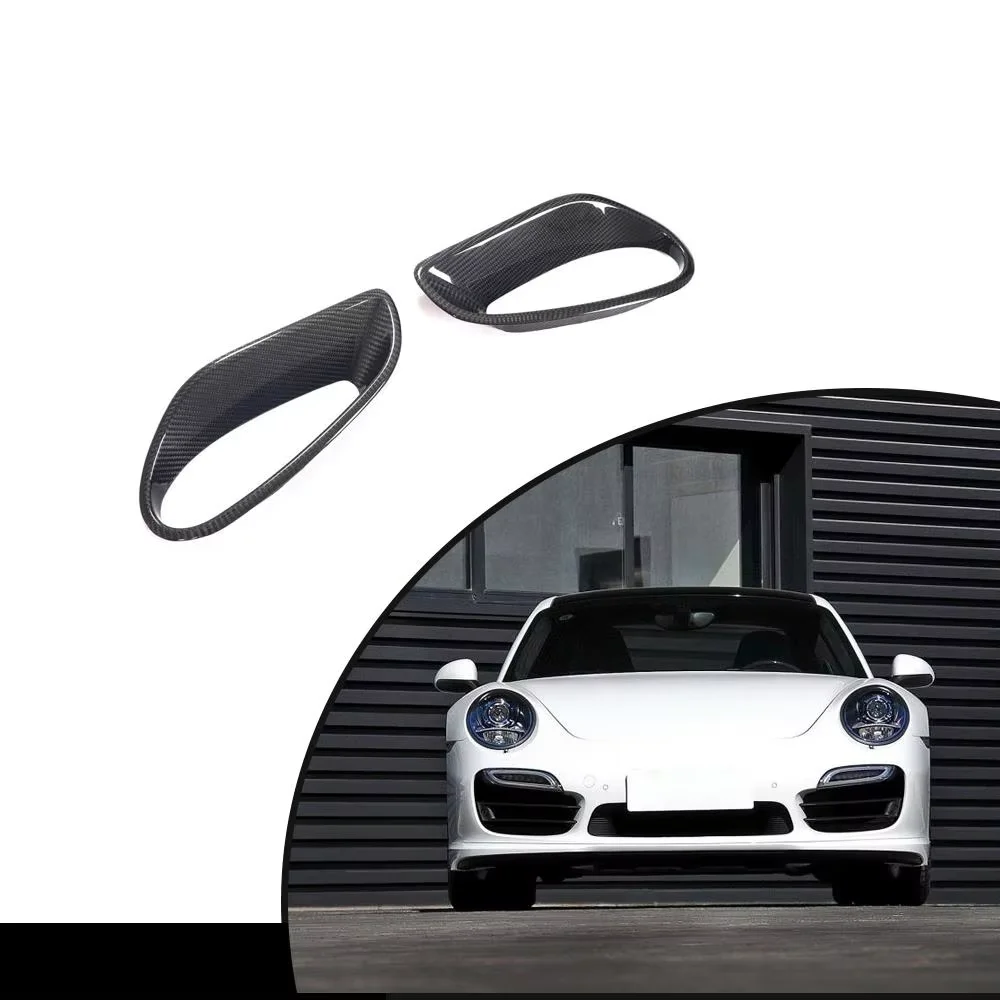 Product Customization Carbon Fiber Side Fender Air Intake Scoops Vents forPorsche 911 991 Turbo S 2-Door 2014-2019 Carbon Black