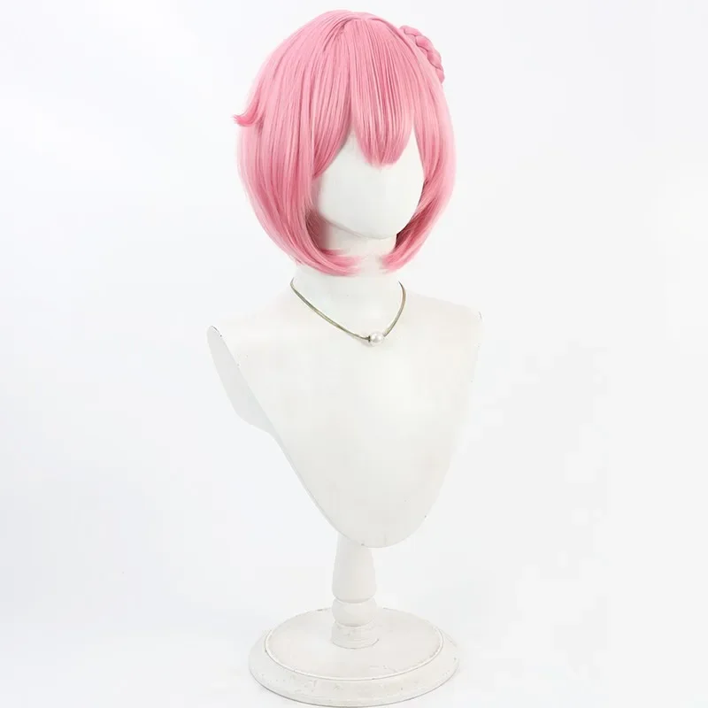 Anime nikke: goddess of victory nova conta papel dorothy peruca cosplay cabelo curto rosa peruca de festa de halloween + boné grátis