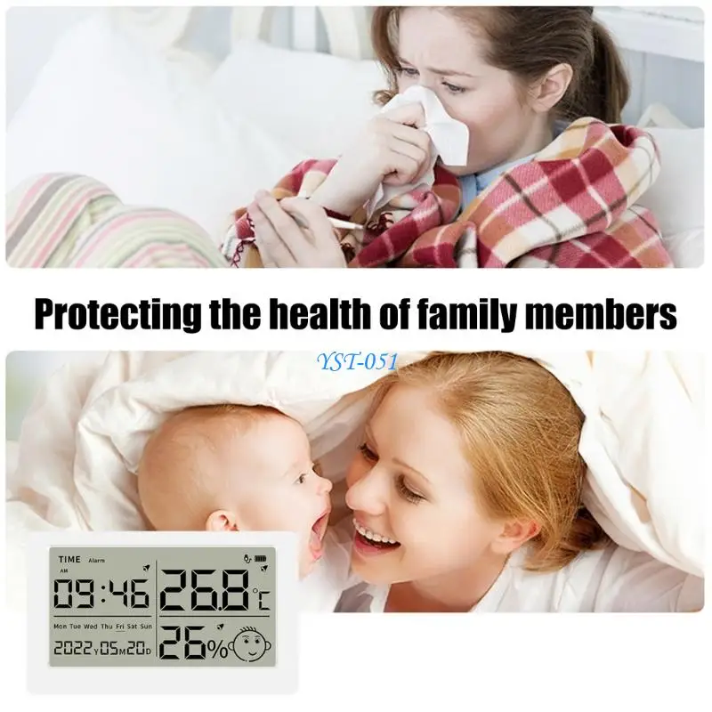E15A WiFi Enabled Digital Thermometers Hygrometer For Home Baby Room Office Monitoring