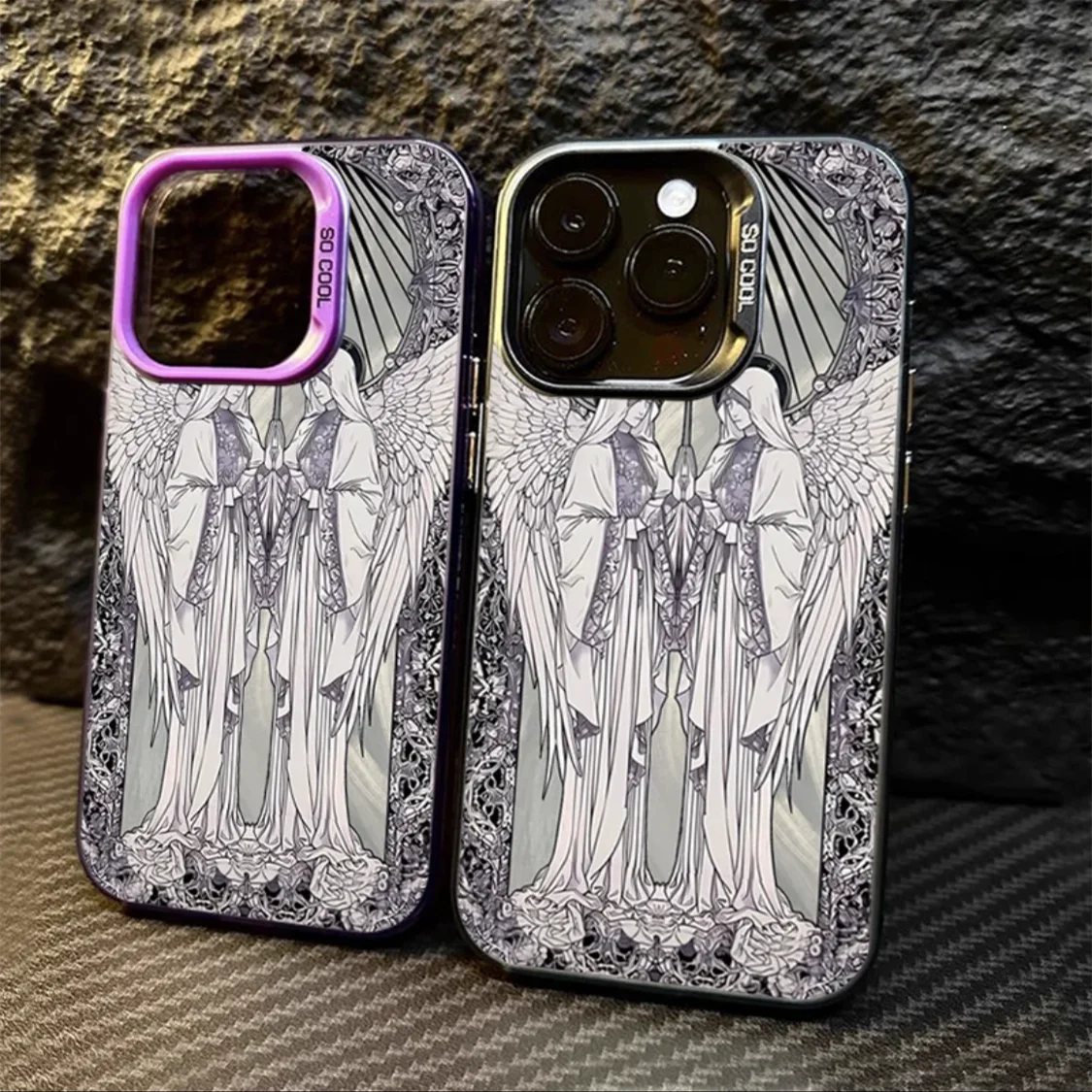 Holiness Angel Holy Maiden White Phone Case for iPhone 11 12 13 14 15 Pro Max Plus Metal Church Blessing Phone Cases Cover