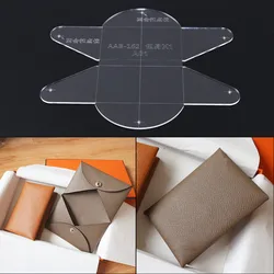 1Set DIY Leathercraft Acrylic Leather Card package Pattern Stencil Template