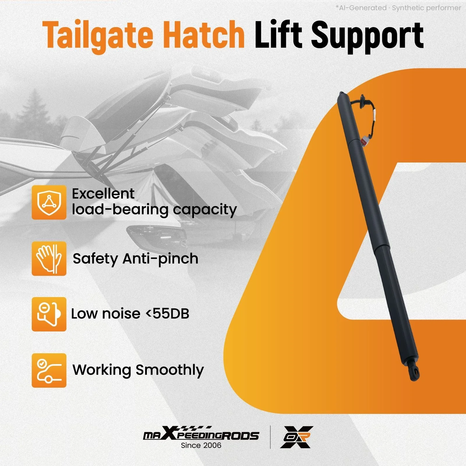 Rear Left Electric Tailgate Lift Support for Jeep Grand Cherokee WK2 5.7L 11-22