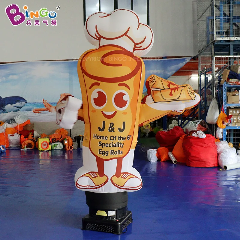 2m (6.5ft) Inflatable Burrito Chef Crepes Chef Blow Up Air Dancer For Restaurant Decoration-Toys