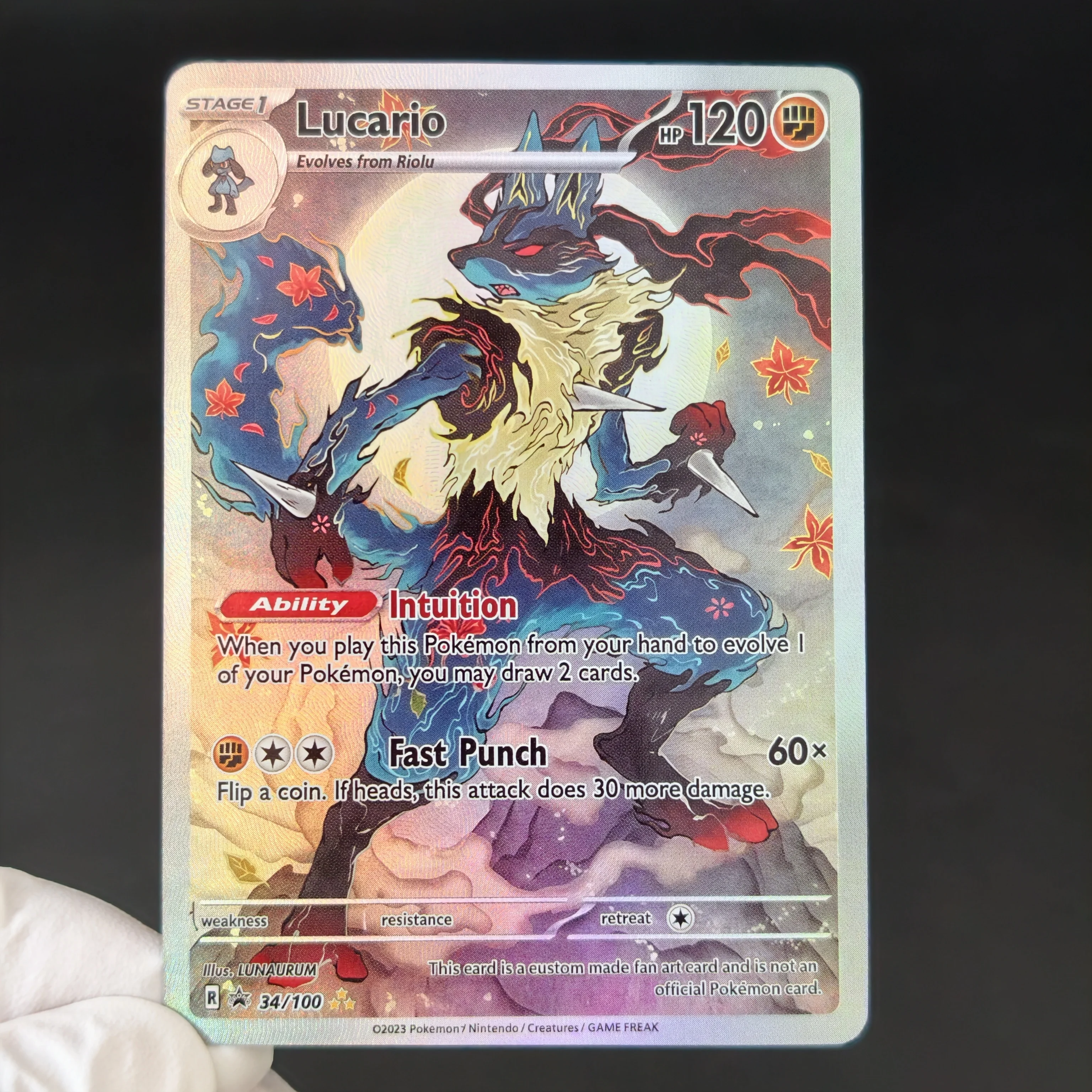 2023 PTCG Pokemon Collection card English/Oriental Ink Wash style DIY Self Made Full Art Holo flash Textured Card