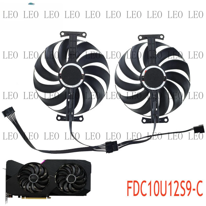 HH 95MM FDC10U12S9-C 비디오 카드 팬(ASUS 듀얼 RX 6750XT 6700XT 6650XT 6600용) 썸네일 2