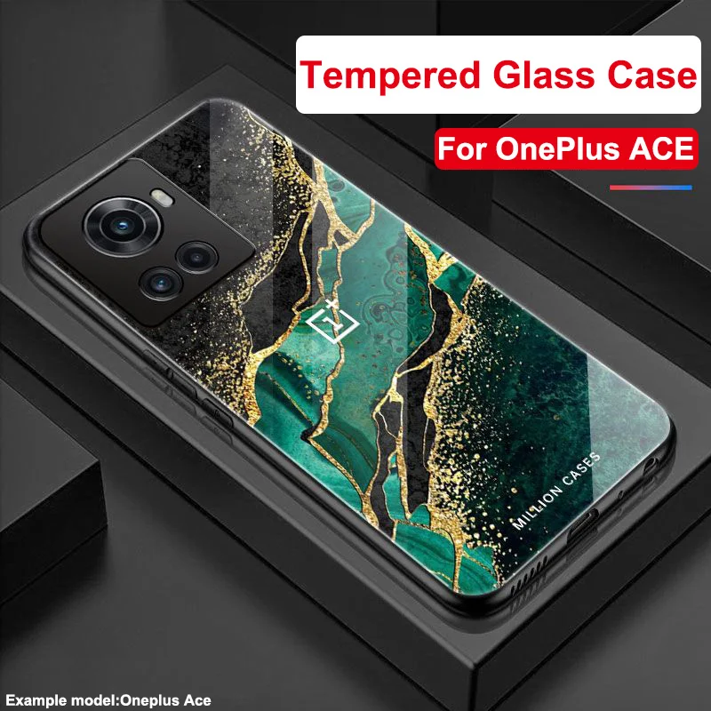 For OnePlus ACE Anti-Drop Glass Case 1+ACE 5G Tempered Glass Cover For OnePlus ACE Pro Casings One Plus Ace Racing Bags