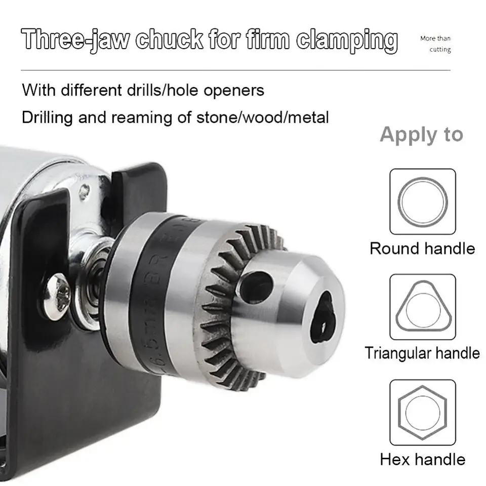 775 DC Motor Table Drill – 0.6-6mm B10 Chuck, Forward/Reverse, Adjustable 96W Power Adapter For Milling & DIY Projects