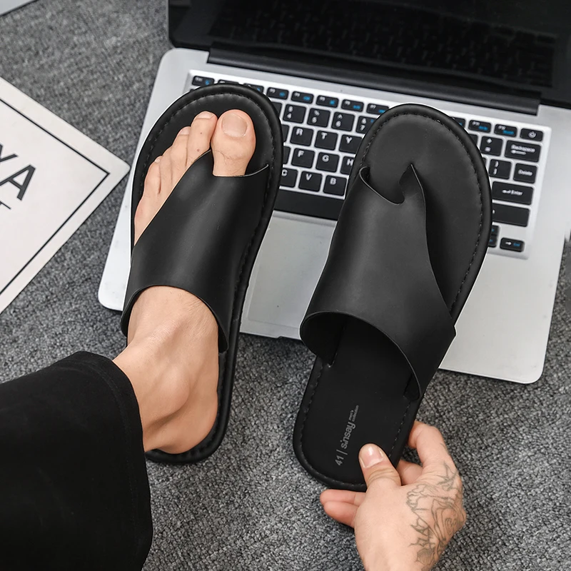 

Men's Slippers, New Summer Style Outdoor Slippers, Non-Slip, Wear-Resistant Beach Shoes, One-Line Slippers