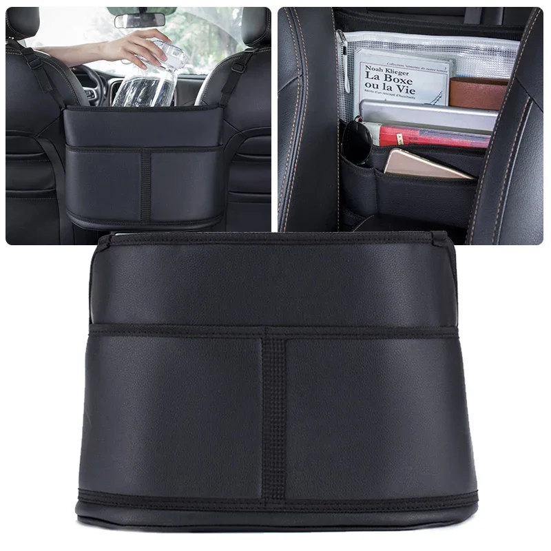 

Car Handbag Holder Between Seats Organizer Front Seat Gap Filler Armrest Backseat Storage Case Leather Seat Back Organizer Box
