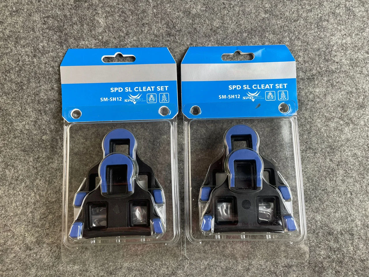 Blue SM-SH12 SPD SL Cleat Set, Road Bike Pedal, Cycling Shoes, Bicycle Accessories, Blue