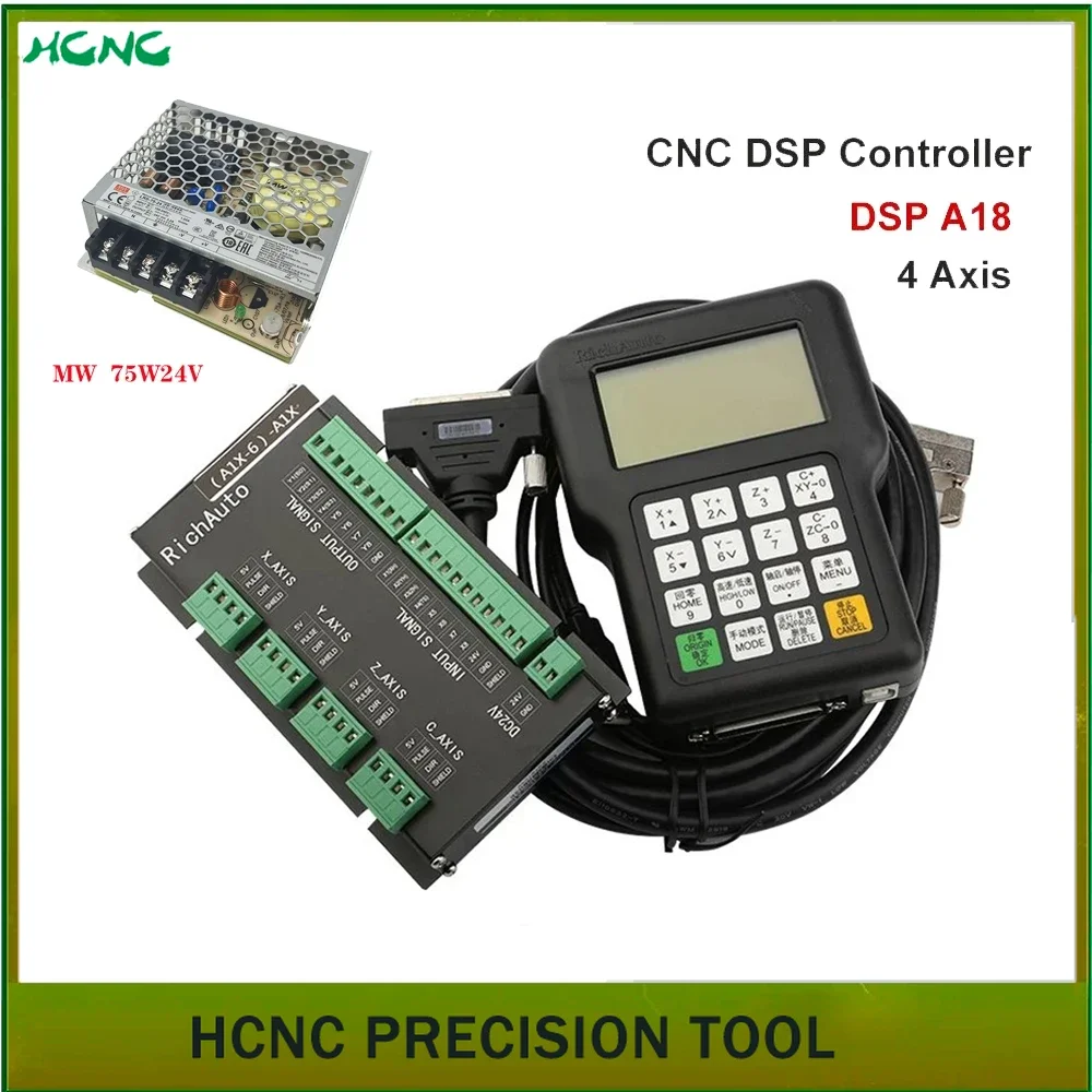 

CNC RichAuto DSP A18E 4-Axis CNC Controller A18s A18e USB Linkage Motion Control System Manual For CNC Router