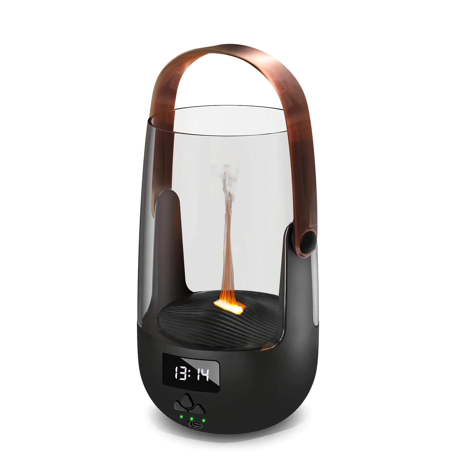 USB-Powered Fireplace Flame Humidifier & Aromatherapy Diffuser - Long-Lasting Scent, No Batteries Required