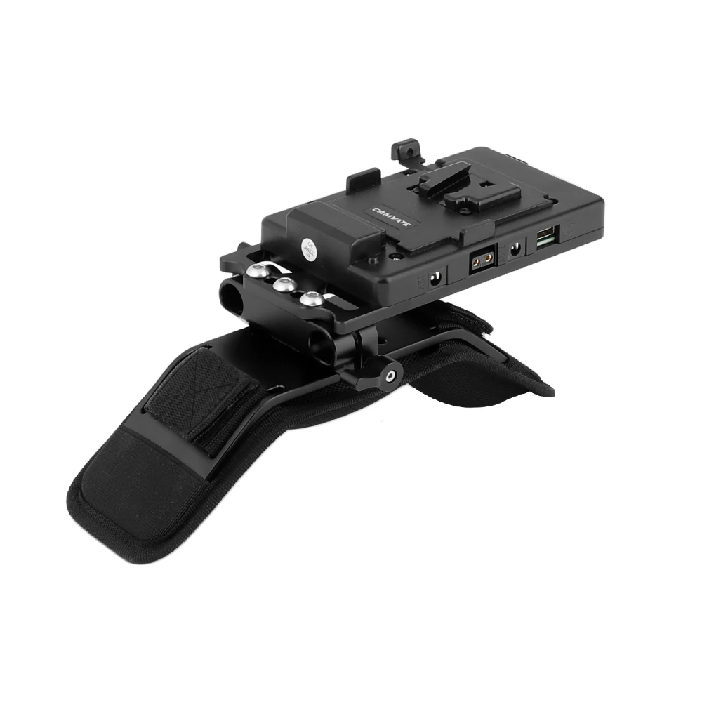 CAMVATE-montaje acolchado de hombro con bloqueo en V, divisor de potencia y bloque de rieles de 15mm para Canon 6D, 7D, 60D, 70D, 5D MarkII, 5D markII