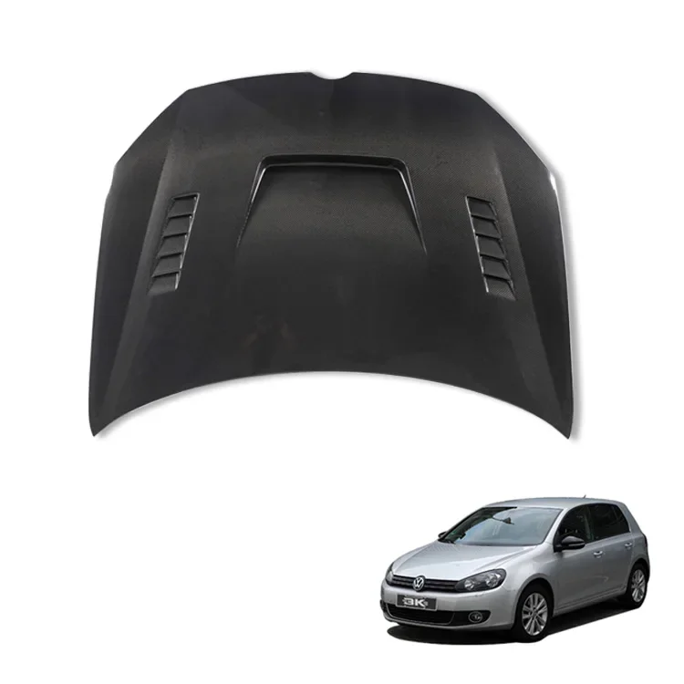 

VW Golf6 MK6 Tuning LY Style Engine Cover Hood Car Body Parts Carbon Fiber Front Bonnet For Golf 6 Engine Hoods