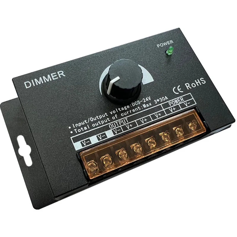 Imagem -03 - Dimmer sem Fio rf de Alta Potência Dc524v 3-key Iron Case Botão 90a Função de Memória Automática