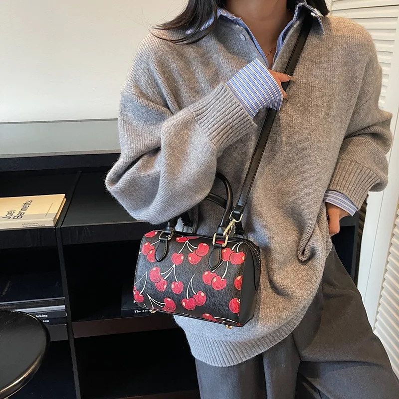 ​ ​ Chic 2025 Nuova borsa tote da donna con stampa floreale, borsa a tracolla di grande capacità, borsa a tracolla stile dolce per lavoro e appuntamenti