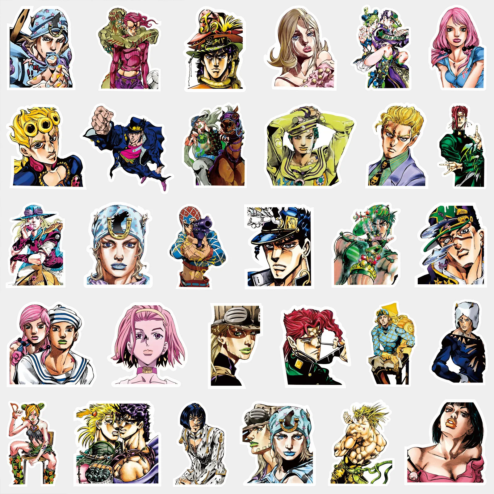 8 ‌ 2 Stück Anime JoJo's Bizarre Adventure Aufkleber für DIY Notizbuch, Schreibwaren, Gitarre, Skateboard, Handy, Wasserbecher, Kujo Jotaro Aufkleber – Detail 4