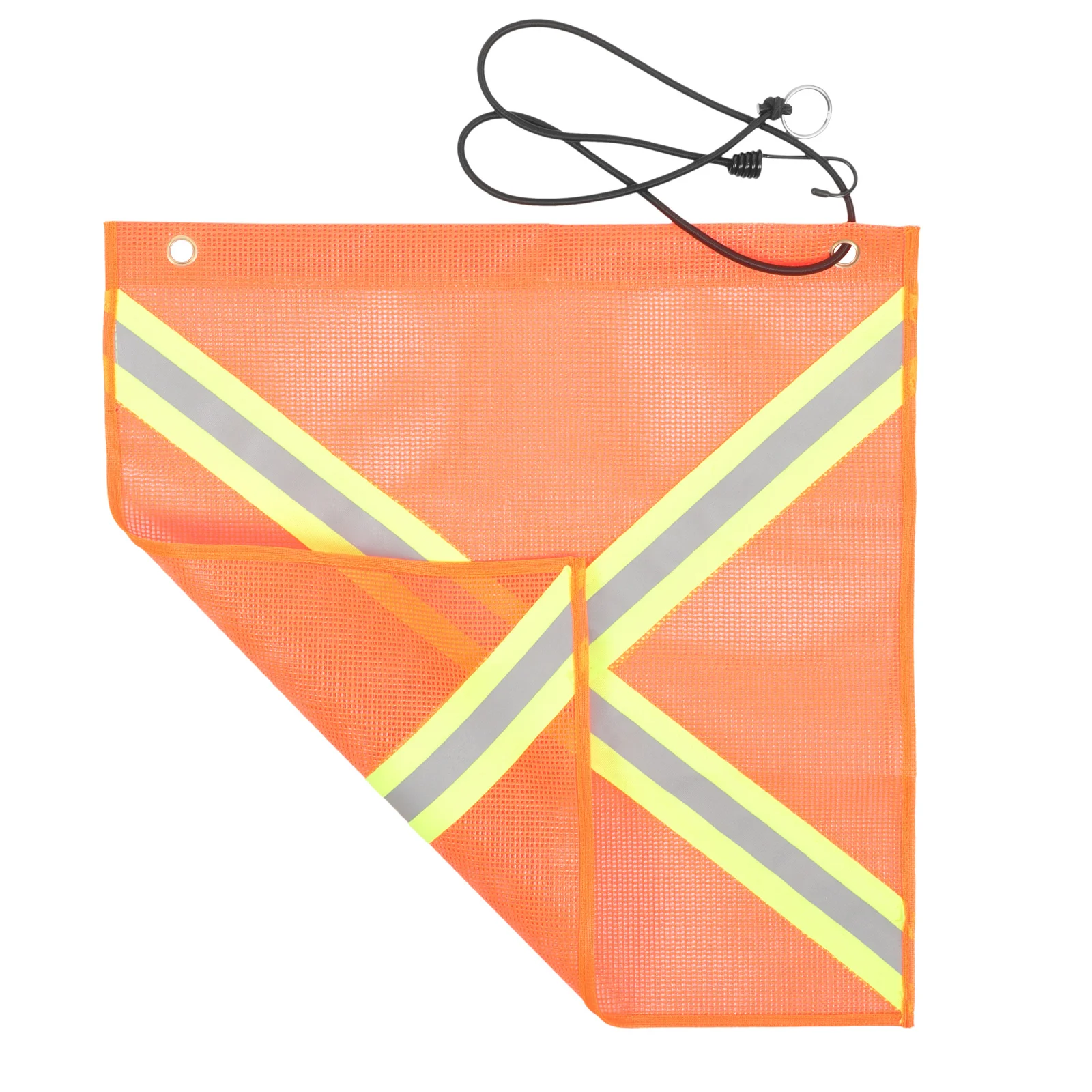 夜間安全車旗 46x46cm 反射メッシュ信号旗 ATV 車両用エンドフラッグ PVC ポリエステル交通視認性向上