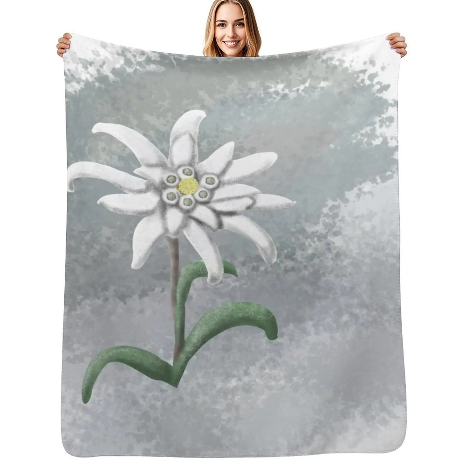 

Strength and Beauty- Edelweiss Throw Blanket anime Soft Big Soft halloween Blankets