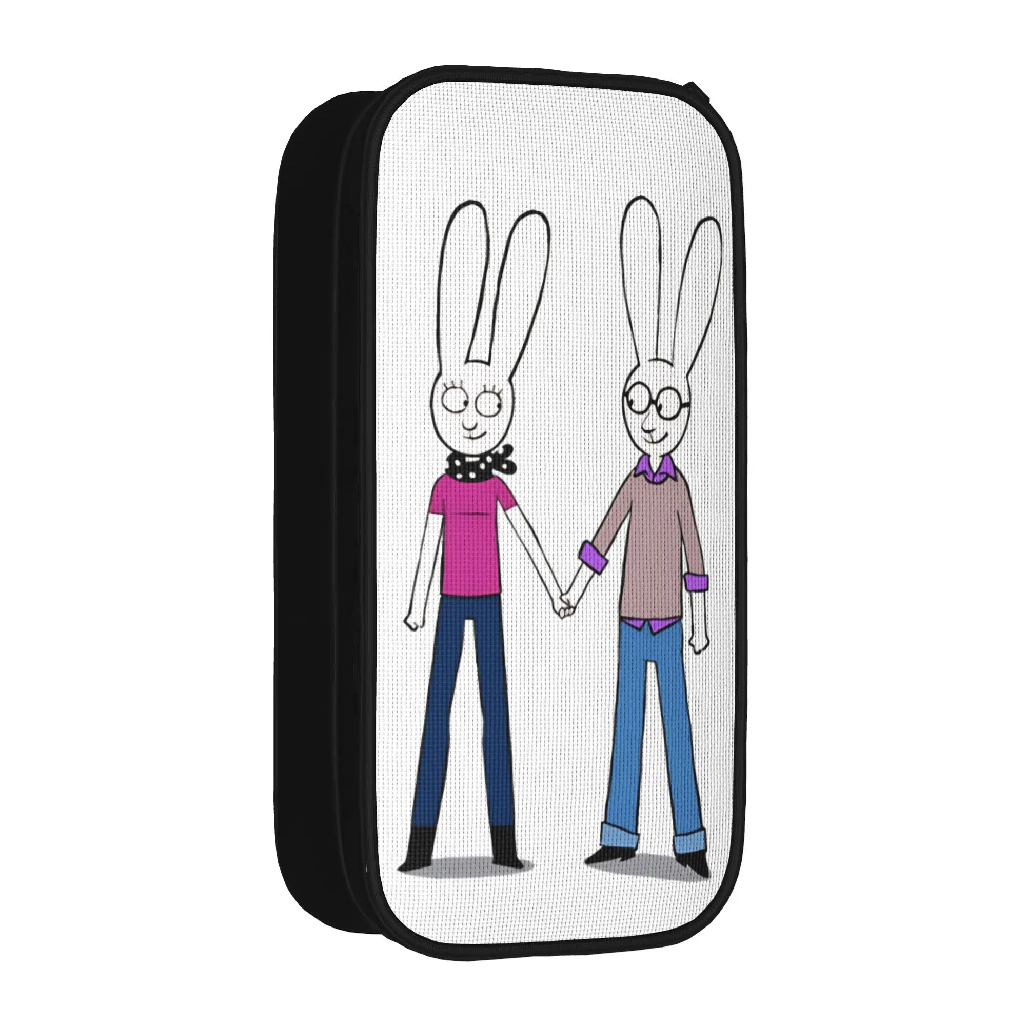 New Simons Super Rabbit Characters Pencil Case  Pencilcases Pen Box Kids Large Storage Bags School Supplies Gifts Stationery
