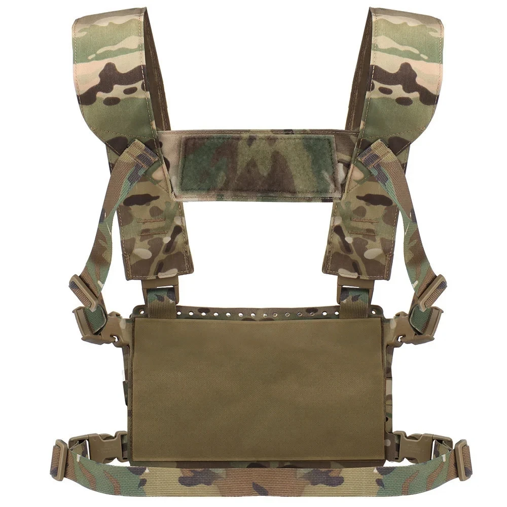 MOLLE-Tático Colete Transportadora Placa, Peito Rig, Micro Luta Chassis Placard, Gancho Loop, Airsoft Magazine Pouch, Placa Transportadora