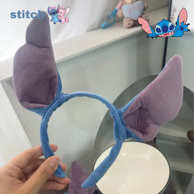 Nuevo aro de pelo de oreja larga de Anime Stitch, diadema de punto bonita para Halloween, sombrerería de fiesta de cumpleaños para niños y adultos, regalos, Juguetes