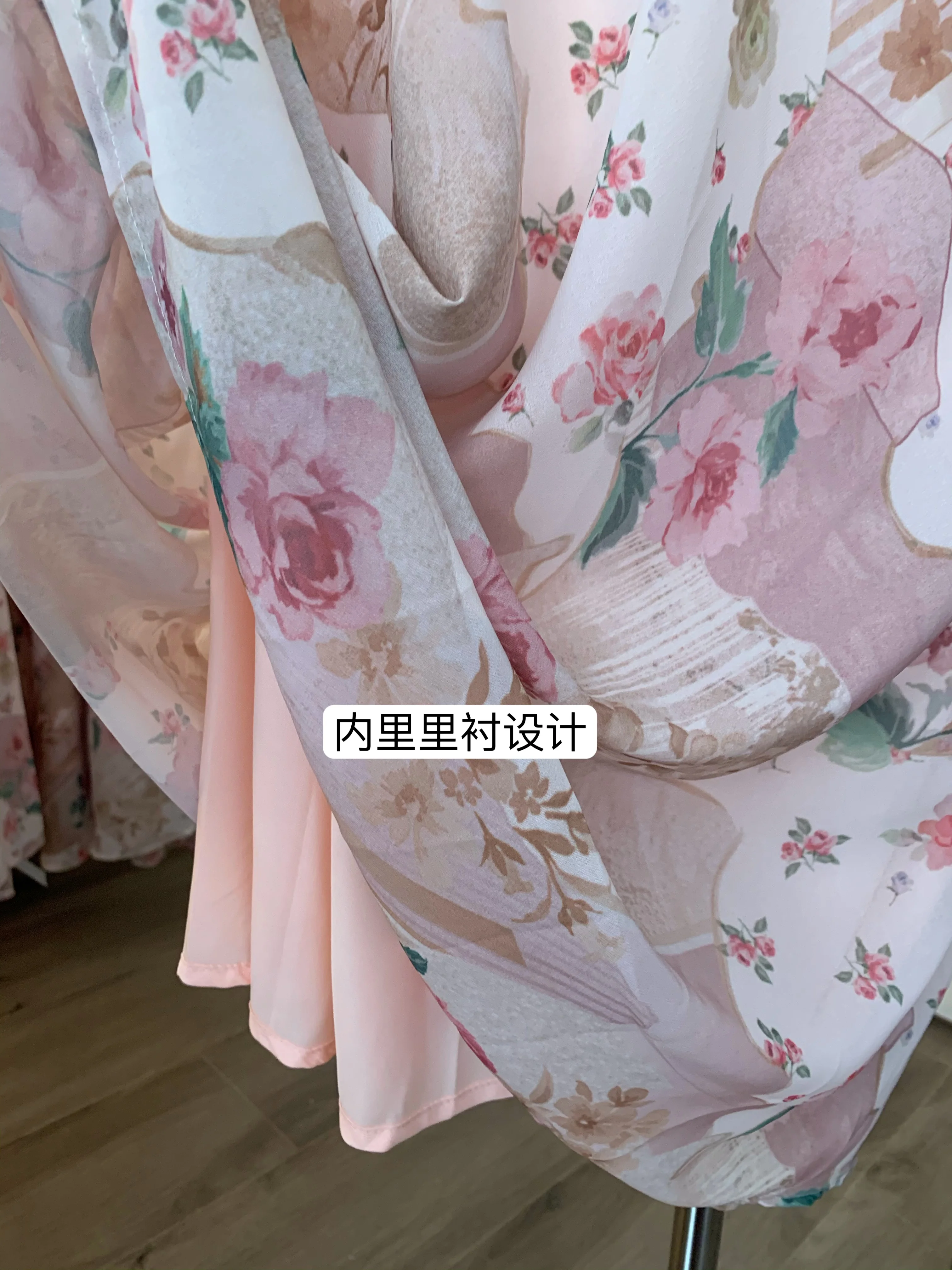 فستان نسائي صيفي طويل مكشكش على الكتف بدون أكمام مزين بالزهور، فستان طويل نحيف للعطلات #3