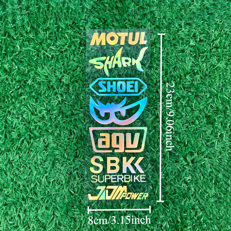 1PC Sponsor Set Motorcycle Stickers Cool Motocross Logo Waterproof Motorbike Helmet Fuel Tank Fairing Decoration Vinyl Decals image 3