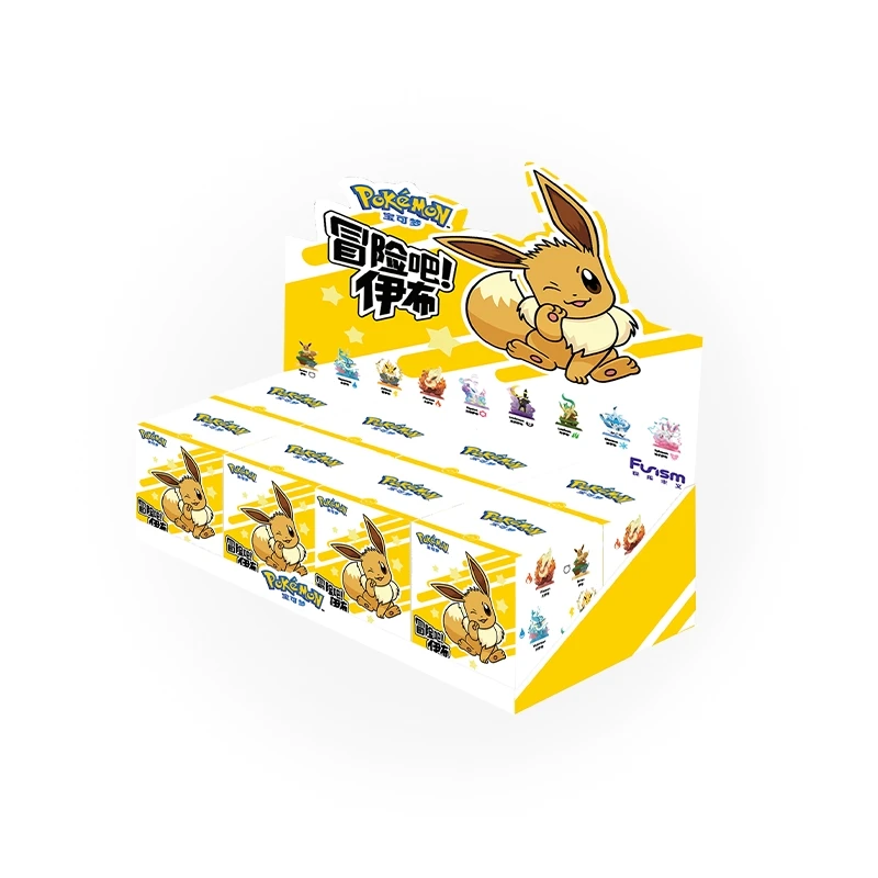 Anime Pokemon Funism Original Abenteuer Eevee Familie Anzug Blind Box Jolteon Sylveon Action Figure Sammlung Modell Kinder Spielzeug Geschenk 3