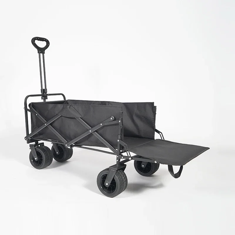 Portable Folding Outdoor Wagon Trolley  Camping Metal Garden Stroller Hand Cart Foldable Beach Trolley