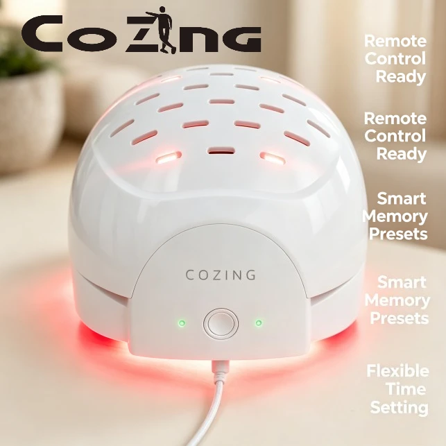 650nm 660nm Red Light Therapy Hair Regrowth Laser Helmet with 300 Diodes for Anti Thinning Hair Loss Men Women Home Care