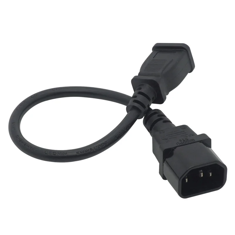 IEC 320 C14 to US female American Standard universal socket C13 AC PLUG CONVERTER IEC320 C14 2PIN to Nema 1-15R AC power cable