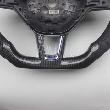 Náhradní volant ve tvaru D z pravého uhlíkového vlákna s kůží pro Škoda Octavia 2017-2021 6 nejlepší prodej Volanty u Škody Octavia - №5