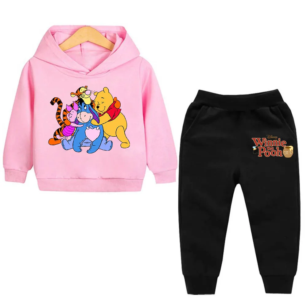 

Autumn and winter new cartoon cute loose casual sports set autumn multi-size optional Korean version of student hoodie two-piece