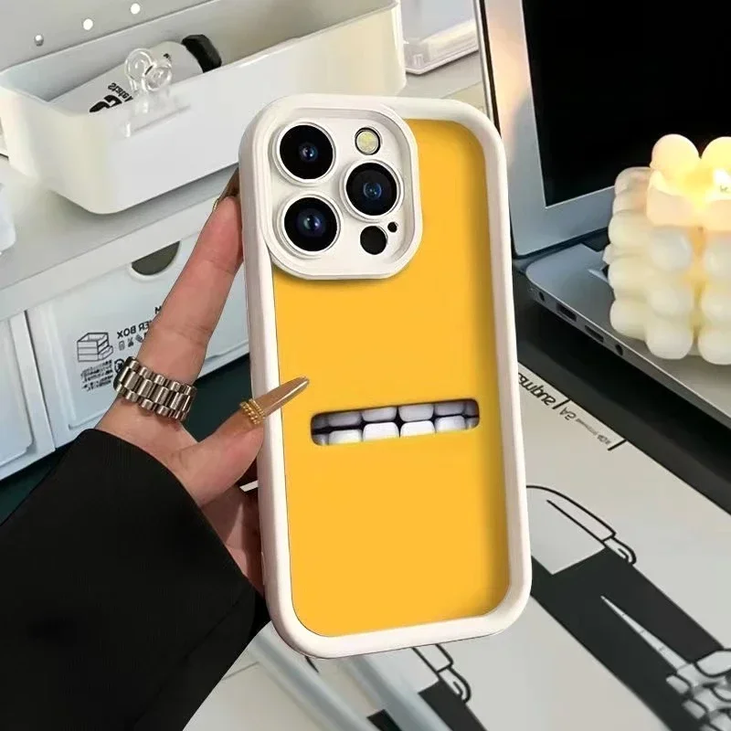 Funny Teeth Silicone Case For Samsung Galaxy A15 A05 A05S A04 A04E A03 Core A02 Camera Lens Portector Cover