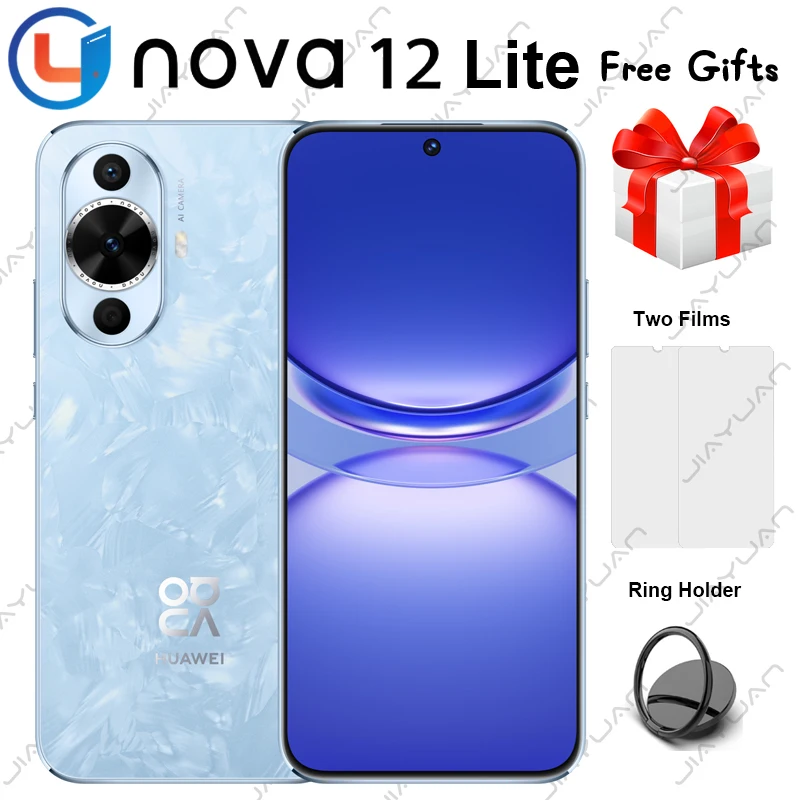 Huawei ? tlphone d'origine Nova 12 Lite, cran OLED 6.7 pouces 120Hz, Snapdragon 778G HarmonyOS 4.0, camra 60MP, batterie 4500mAh pour Smartphone