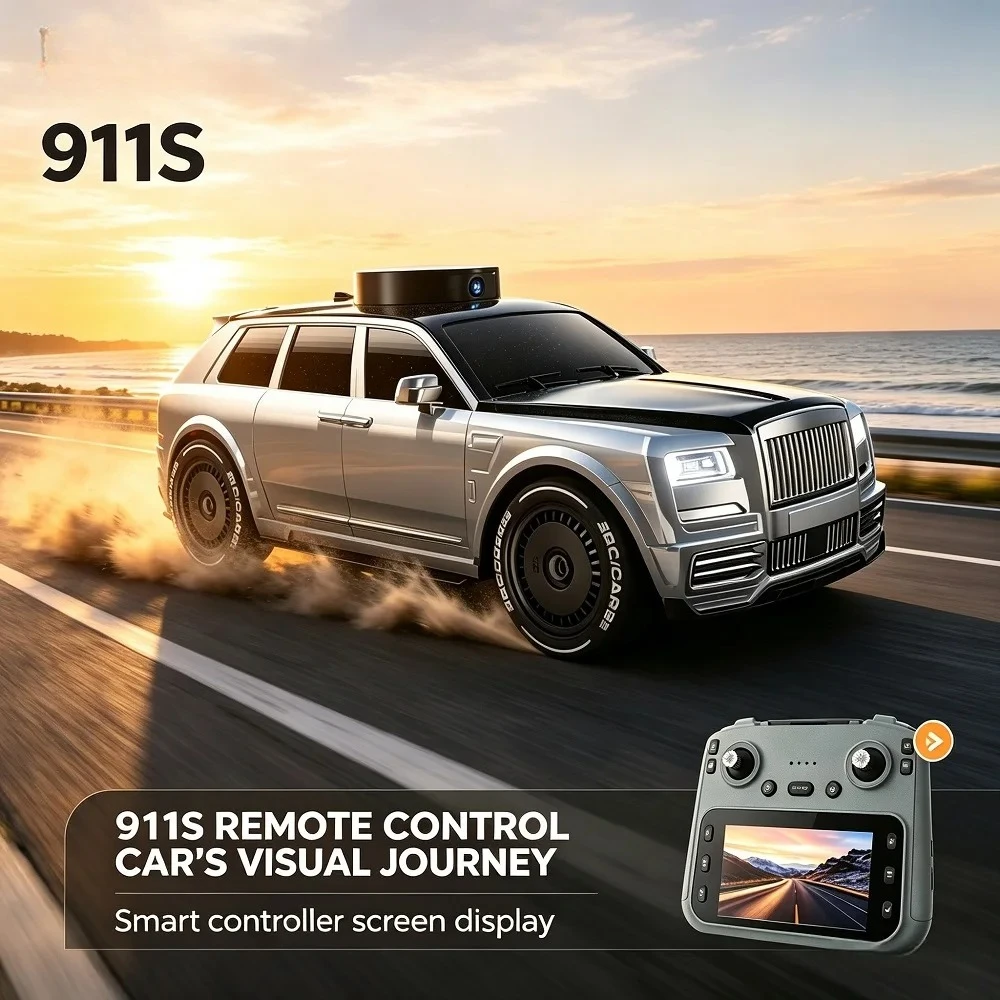 911S RC Car 4.3" Large Screen 4K HD Camera One Click Drift Camera Lifting Design LED Lighting New Year Toys Gift Kids new