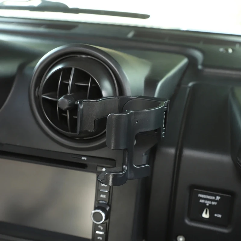 

For Hummer H2 2003-2007 Carbon Steel Black Car Mobile Phone Holder Water Cup Multifunction Bracket Interior Car Accessories