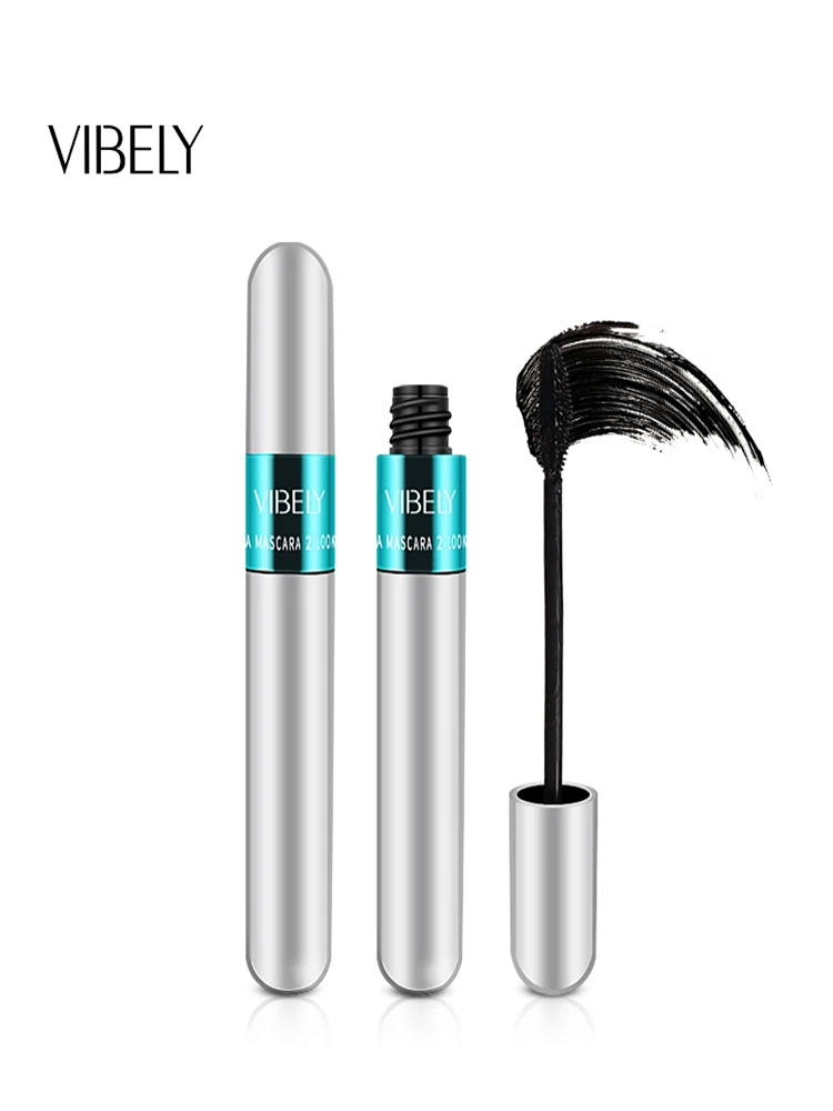 Double Head Waterproof Mascara 4D Thick Pull Long Curl Eyelash Liquid Brush Silky Fiber Not Easy Dizzy Mascara4d Quick Dry Water