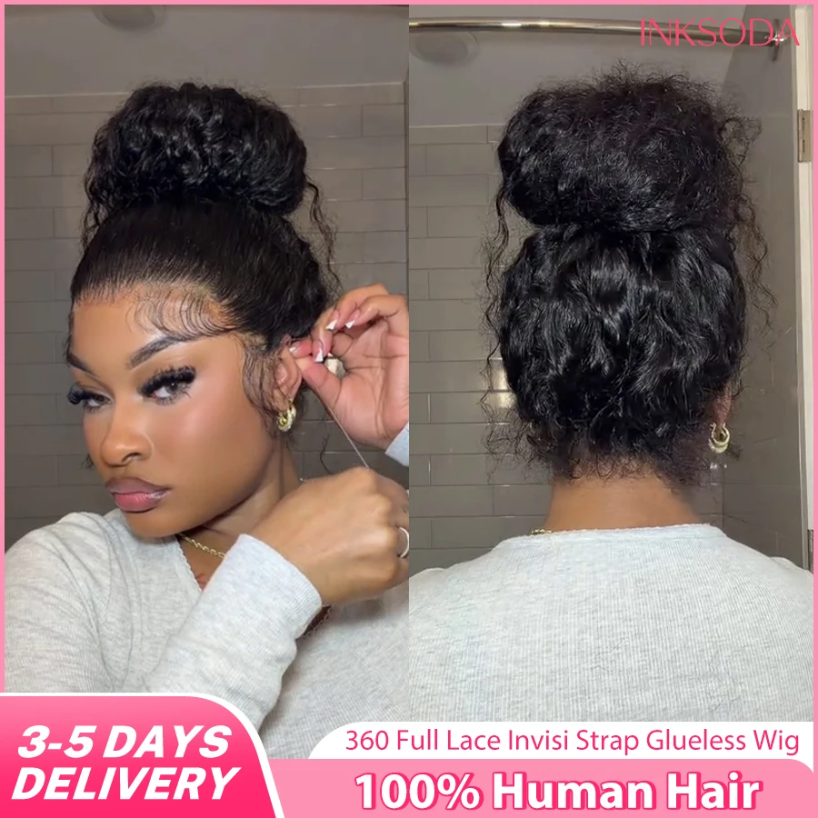 

Curly Wigs 360 Full Lace Wig Human Hair Pre Plucked Deep Wave Frontal Wigs Natural Hairline 360 Full HD Lace Wigs 30 40 Inch