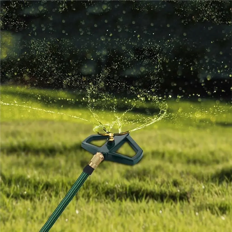 A25F-Metal Pulsating Sprinklers With Metal Base, 4-Arms Automatic Rotary Sprinkler 360 Degree Pulsating Impact Sprinklers