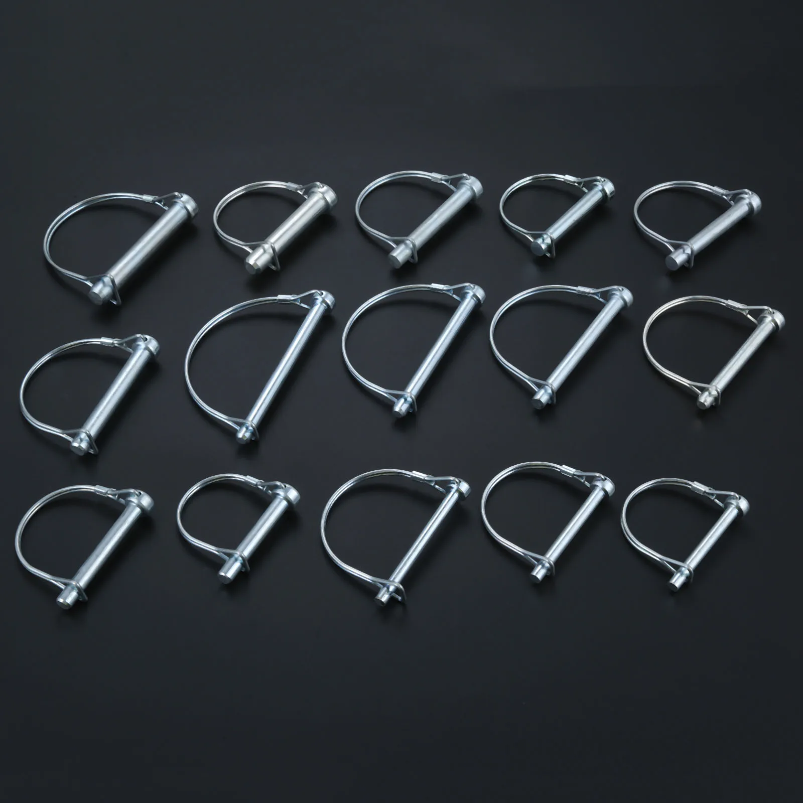 5/4/2pcs Coupler Safety Pin D-shape Steel Shaft Locking Ring Split Hitch M6 M8 M9 M9.5 M10 M12 Secure Latch Garden Industrial