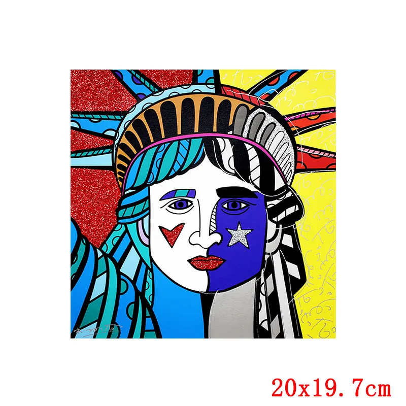 Van Gogh Iron on Transfer For Clothes Oil Painting Applique Thermal Stickers T-shirt Heat Transfer Patches For Clothing DIY