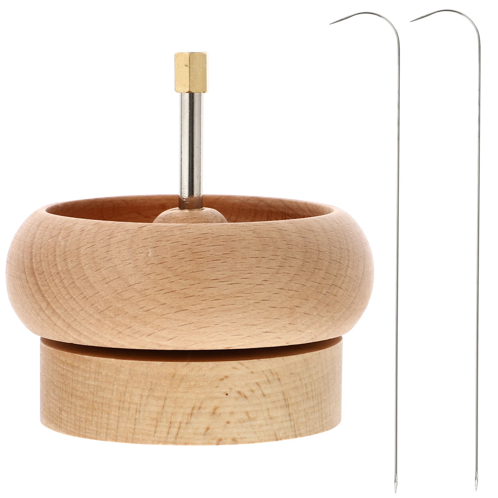 Beaded Bowl Beads Crafts Spinner Necklace Anklet Making Tool Wooden Rotary Beading for DIY Loader Needles Set Supplies